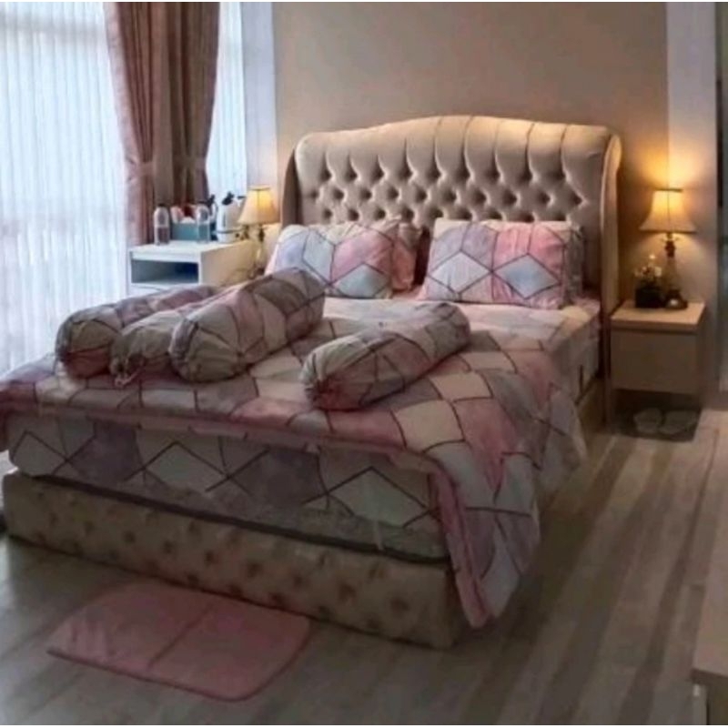 divan dipan tempat tidur wings retro kain suede belum termasuk kasur springbed divan dipan tempat tidur wings retro kain suede belum termasuk kasur springbed
