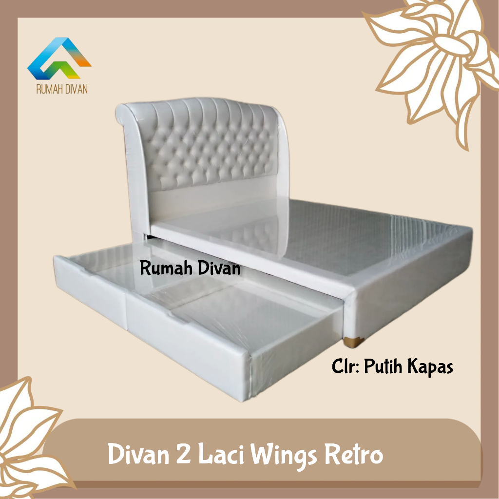 divan dipan ranjang tempat tidur alas kasur plus 2 laci besar hb wings retro bisa pilih warna divan dipan ranjang tempat tidur alas kasur plus 2 laci besar hb wings retro bisa pilih warna