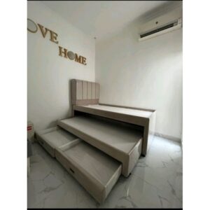 divan dipan tingkat sorong 2 laci uk. 90/100/120x200 bawah 90/100/120x180 tanpa kasur