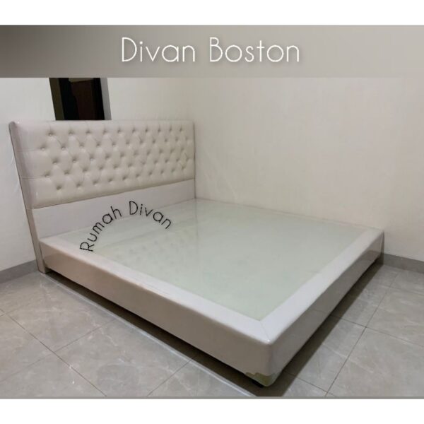 Home divan dipan tempat tidur alas kasur springbed sandaran boston motif best seller bisa pilih warna