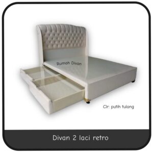 divan dipan ranjang tempat tidur alas kasur plus 2 laci besar hb wings retro bisa pilih warna