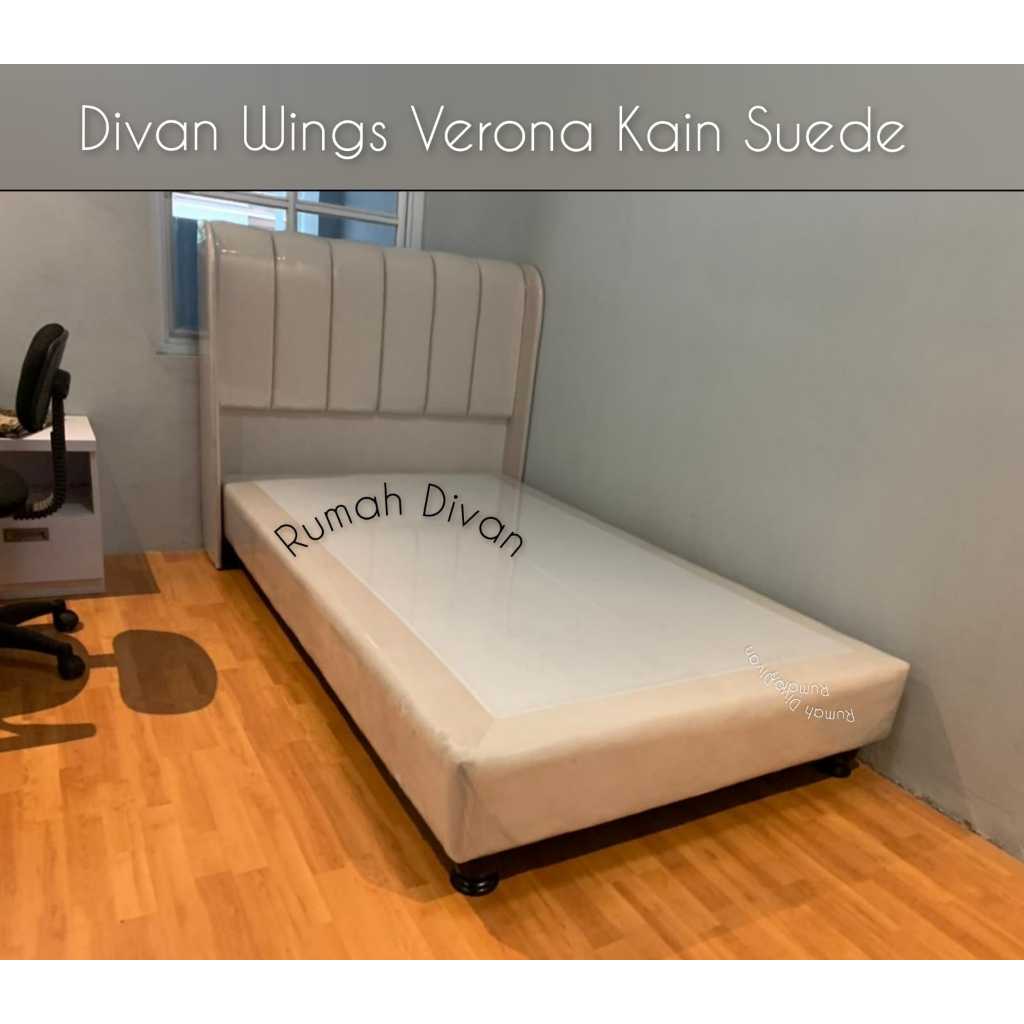 divan dipan tempat tidur wings verona tanpa laci kain suede/kanvas/oscar divan dipan tempat tidur wings verona tanpa laci kain suede/kanvas/oscar