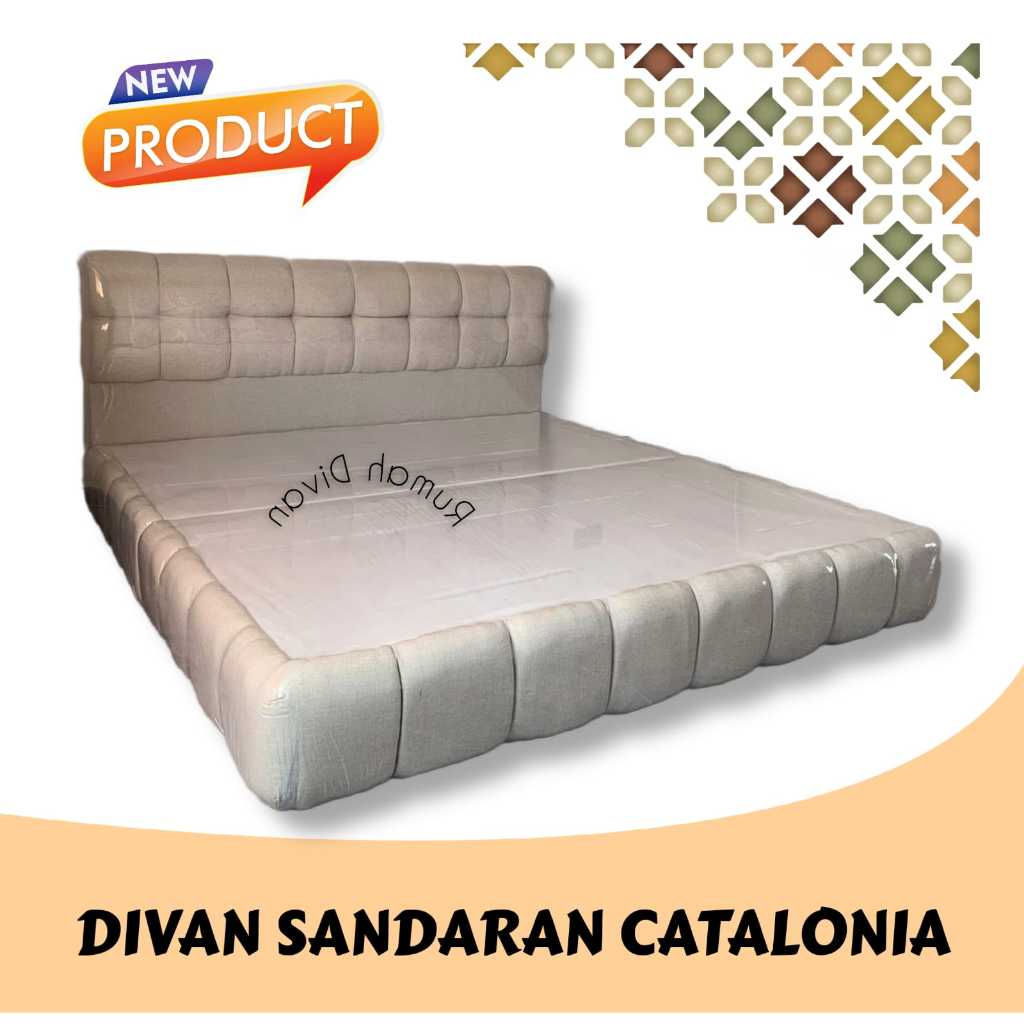 divan dipan tempat tidur catalonia cantik kain kanvas / suede divan dipan tempat tidur catalonia cantik kain kanvas / suede