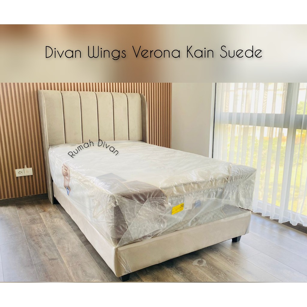 divan dipan tempat tidur wings verona tanpa laci kain suede/kanvas/oscar divan dipan tempat tidur wings verona tanpa laci kain suede/kanvas/oscar