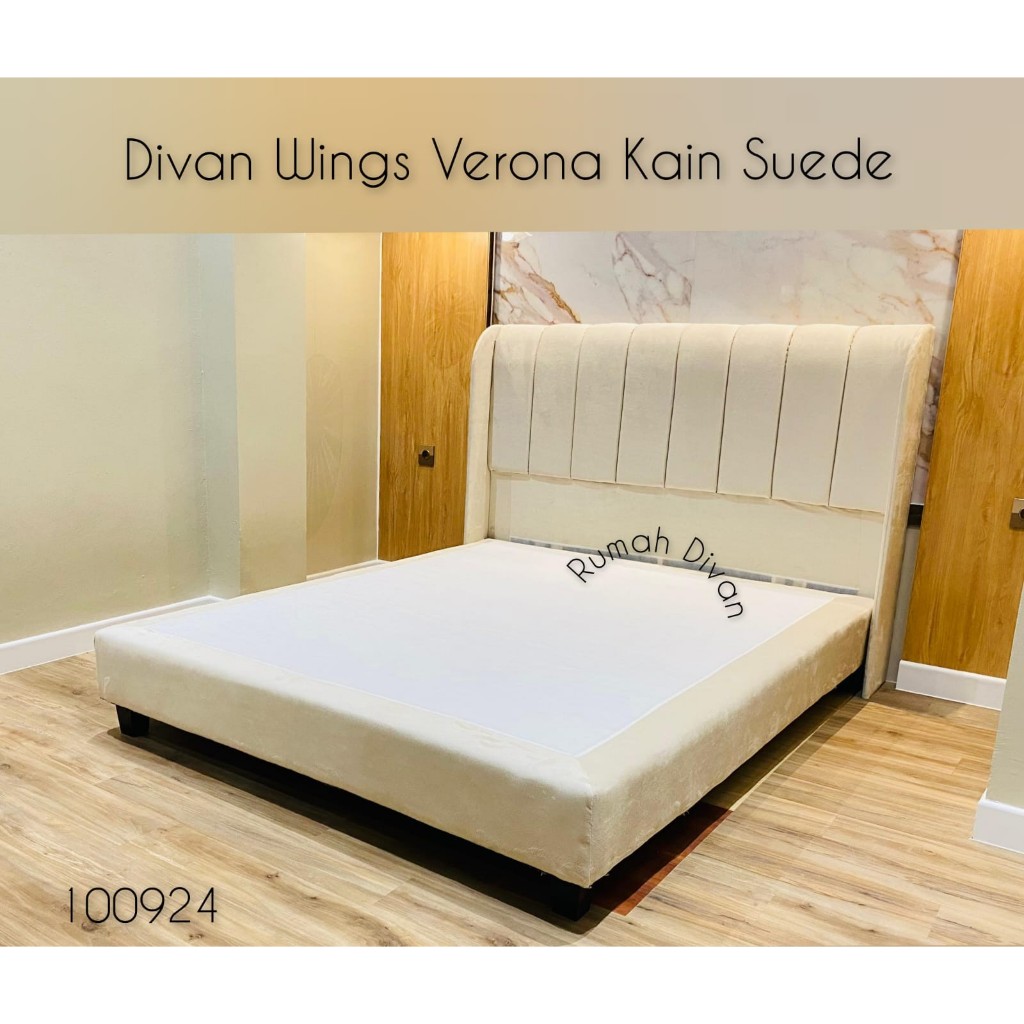 divan dipan tempat tidur wings verona tanpa laci kain suede/kanvas/oscar divan dipan tempat tidur wings verona tanpa laci kain suede/kanvas/oscar
