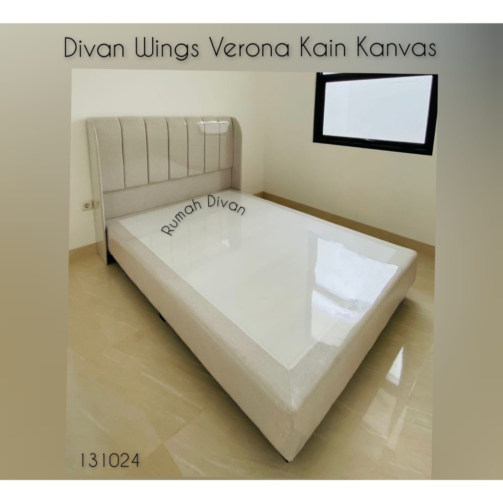 divan dipan tempat tidur wings verona tanpa laci kain suede/kanvas/oscar divan dipan tempat tidur wings verona tanpa laci kain suede/kanvas/oscar