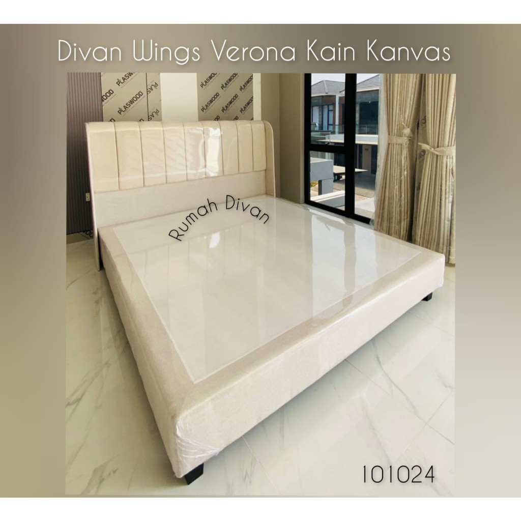 divan dipan tempat tidur wings verona tanpa laci kain suede/kanvas/oscar divan dipan tempat tidur wings verona tanpa laci kain suede/kanvas/oscar