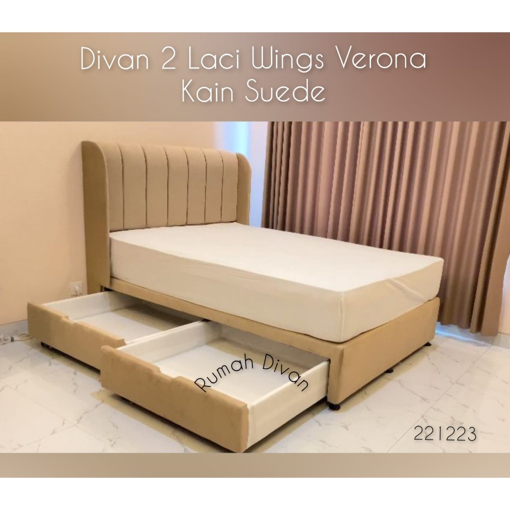 divan dipan tempat tidur 2 laci besar wings verona alas kasur springbed divan dipan tempat tidur 2 laci besar wings verona alas kasur springbed