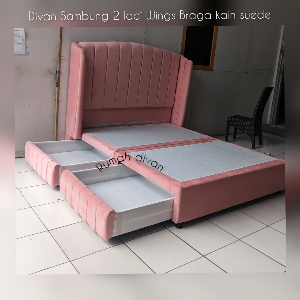 dipan divan tempat tidur 2 laci besar wings braga laci motif dipan divan tempat tidur 2 laci besar wings braga laci motif