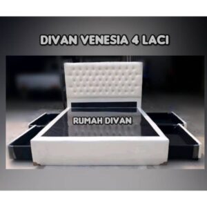 divan dipan tempat tidur alas springbed hb venesia 2 dan 4 laci besar fungsional bisa pilih warna