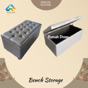 bench storage bangku penyimpanan kursi penyimpanan kayu solid bisa pilih warna
