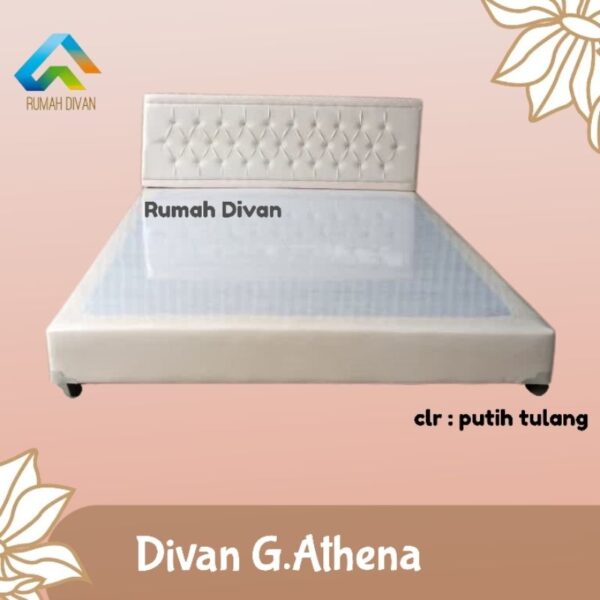 divan dipan ranjang tempat tidur divan springbed sandaran athena alas kasur bisa pilih warna favorit