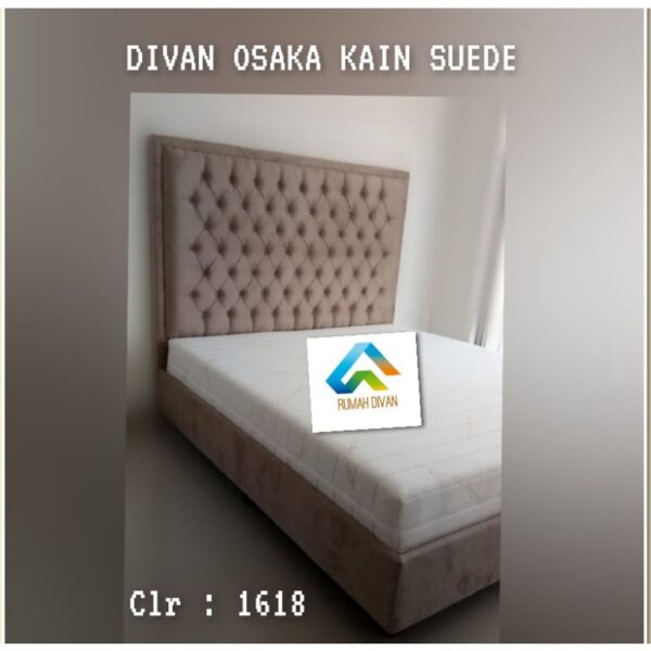 divan dipan ranjang tempat tidur sandaran osaka tinggi elegan dan kokoh bisa pilih warna