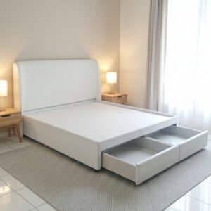 divan dipan tempat tidur kolam 2 laci depan wings mexico kain suede
